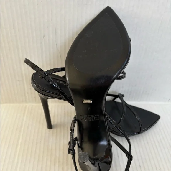Tony Bianco Maya Elegant Black Strappy Heels patent - Picture 6 of 7